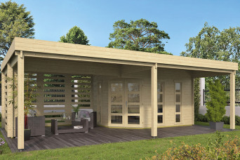  Tuindeco | Tuinhuis Oletha met Overkapping 206344-31